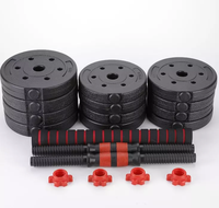 Ensemble d'haltères réglables personnalisables en gros, protection optimisée, 10kg-50kg, en ciment/sable et plastique PE, pour fitness, 90lb