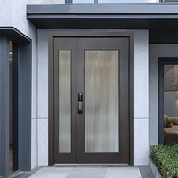 Portes à battants modernes en aluminium et verre, résistantes au vent, avec finition de surface, garantie 5 ans, pour l'intérieur des villas et les balcons