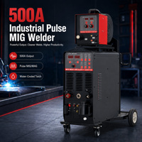 Machine à souder MIG OBO MIG500 500A à double impulsion, 380V triphasé, onduleur IGBT, contrôle numérique synergique, acier à faible teneur en carbone, 2 pouces