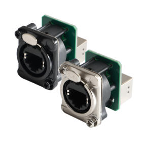 סיטונאי d סוג פנל הר etherCON ethernet RJ-45 מוזנים שלדת מחבר - Product Image 1