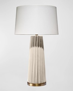 Lampe de table en céramique moderne de luxe, blanc pur crème avec abat-jour en dôme, texture lisse, alimentation électrique, ensemble de trois pièces, vente chaude - Product Image 3