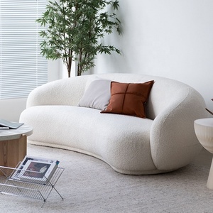 Bộ ghế sofa cong màu kem, được sản xuất theo yêu cầu cho các tiệm làm đẹp và cửa hàng quần áo. Có nhiều kích cỡ khác nhau. - Product Image 1