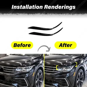 สำหรับ MK2 TDI TSI R R-LINE Allspace 2020 2021 2022 2023 ชุดแต่งคิ้วไฟหน้ารถยนต์ - Product Image 2