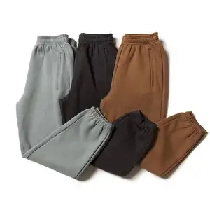 Pantalones de chándal unisex holgados personalizados para hombre al por mayor de fabricante, pantalones de chándal de algodón French Terry Fleece para correr