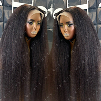 Perruques Yaki en gros, perruques 100% cheveux humains, Lace Front Kinky Straight 5x5 13x4, perruque sans colle en cheveux humains Lace Front