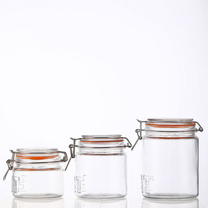 <span class=keywords><strong>Lino</strong></span> 600ml/800ml/1.3L bidons en verre transparent 3 pièces bouteilles rondes à couvercle hermétique pour le stockage des aliments <span class=keywords><strong>de</strong></span> <span class=keywords><strong>cuisine</strong></span> stockage et conteneur <span class=keywords><strong>de</strong></span> <span class=keywords><strong>cuisine</strong></span> - Product Image 4