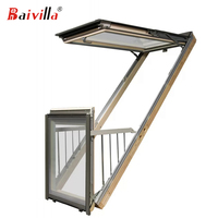 Lucarne en alliage d'aluminium de style moderne Conversion de loft Superbe lucarne de toit de grenier Fenêtre de balcon convertit Pop-Up Balcon Secondes
