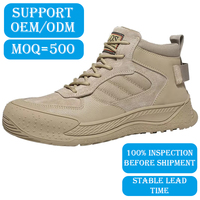 Chaussures de sécurité OEM pour hommes, anti-écrasement, anti-perforation, avec embout en acier, pour le travail en usine, protection des travailleurs, résistantes à l'usure, antidérapantes, pour l'extérieur