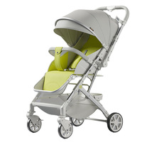 Poussette Hibaby en alliage d'aluminium, deux positions assises et inclinables, pliable, légère, pour nouveau-nés de 0 à 3 ans, poussette haute vue