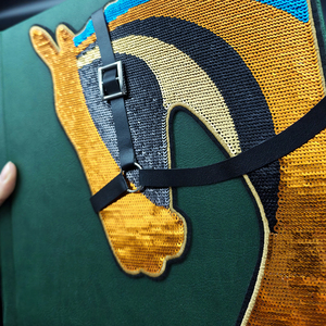 <span class=keywords><strong>Album</strong></span> <span class=keywords><strong>photo</strong></span> exquis sur le thème équestre - Cadeau créatif d'anniversaire avec sequins pour les amoureux des chevaux et les boutiques - Product Image 2