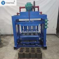 DF4-40A semi-automatique Vibration Interlock creux Pavage ciment béton brique bloc faisant la machine à vendre