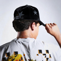 Gorras de Béisbol al por Mayor de Alta Calidad G5, Gorra de Béisbol de 5 Paneles con Bordado 3D Personalizado, Visera Plana, Negra, Estilo Tito Doble P