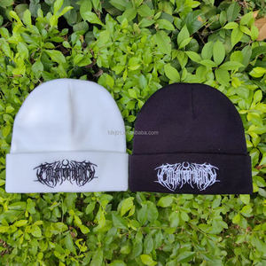 Bonnet d'hiver de luxe pour créateur de mode OEM, chaud <span class=keywords><strong>et</strong></span> doux, tricoté, avec logo personnalisé, casquette jacquard élégante, couvre-chef d'hiver unisexe - Product Image 3