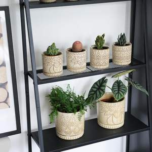 Maceta de Cerámica Verde Oliva Degradado con Orificio de Drenaje, Autorriego, Ecológica, Duradera, Ligera, Diseño Moderno - Product Image 5