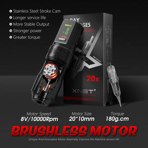 XNET Wilk 2400mAh Brushless Motor Tattoo Gun Professional Wireless Rotary Tattoo <span class=keywords><strong>Machine</strong></span> <span class=keywords><strong>Pen</strong></span> avec batterie de rechange pour artistes - Product Image 2