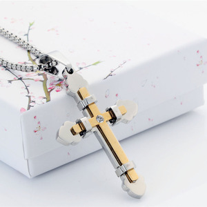 <b>Cross</b> Pendant Necklace Stainless Steel Unisex Gift Jewelry - Product Image 3