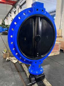 Válvula de mariposa de hierro dúctil tipo wafer con centro lineal YD37A1X3-16QB3 DN600, disco DI+EPDM, asiento EPDM, vástago SS420, operación por engranaje sin fin - Product Image 3