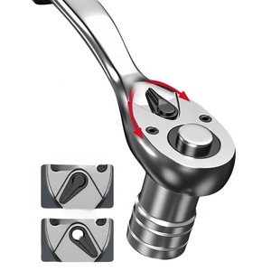 Llave de Trinquete de Enchufe Rápido 1/2 3/8 1/4 con Mango Bidireccional, Herramienta de Reparación Automotriz de Grado Industrial, Llave de 24/72 Dientes - Product Image 4