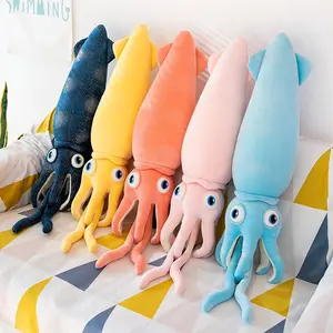 动画填充海洋动物有趣的可爱巨型鱿鱼毛绒填充动物儿童毛绒玩具
