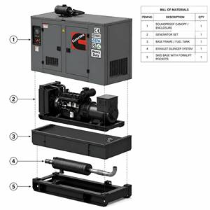 เครื่องกำเนิดไฟฟ้าดีเซลแบบเปิดและแบบเงียบ ยี่ห้อใหม่ สามเฟส 300KW 440KVA ยี่ห้อ Weichai Yuchai Cummins Steyr Deutz Aoling Kofo - Product Image 3