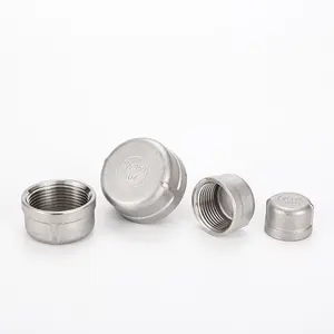 304 Stainless Steel Round Caps Female Pipe Plugs Round Caps for Water Supply Systems