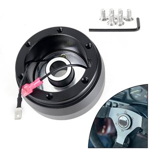 Adaptador de Volante de Aleación de Aluminio 142H 143.1mm PCD Negro para Actualización Retrofit 11-15 Pulgadas - Product Image 1