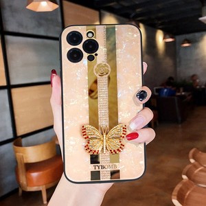 Coque Texture Luxe Style Strass 3D Arc Bande Métallique Lentille Diamant Protection Exacte Téléphone Cas pour iPhone - Product Image 6