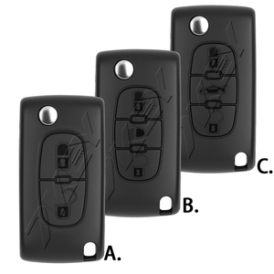 Funda de <span class=keywords><strong>llave</strong></span> remota para Citroen C2 C3 C4 C5 C6 para <span class=keywords><strong>Peugeot</strong></span> 207 307 308 <span class=keywords><strong>407</strong></span> 607 807 llavero HU83/VA2 CE0523 CE0536 2/3 carcasa de botón - Product Image 1