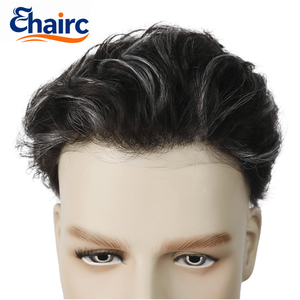 ระบบ<span class=keywords><strong>ผม</strong></span><span class=keywords><strong>ผู้ชาย</strong></span>สีขาวไฮไลท์ 0.06 มม. ทำจากผมมนุษย์ 100% แบบผูกปม ให้ลุคธรรมชาติสำหรับ<span class=keywords><strong>ผู้ชาย</strong></span> - Product Image 2