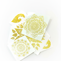 Autocollant décoratif personnalisé avec logo en feuille d'or numérique, finition brillante, pour emballage haut de gamme