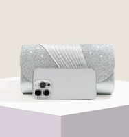 Nouveau élégant fête Sequin coquille pochette dames en cuir pochette mariage paillettes sacs à bandoulière femmes plissé sacs de soirée