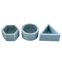Besafe Silicone Fleur Ciment Planteur Pot Moules pour Béton triangle Rond géométrie Forme DIY Maison Plante Succulente