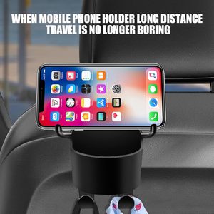 Adaptador de portavasos para bebidas 3 en 1 para teléfono móvil automotriz con ganchos para reposacabezas para niños y adultos, organizador de asiento trasero para reposacabezas de coche - Product Image 6