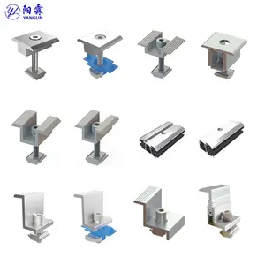 Aluminum Solar Panel Mounting Brackets Mid Clamp End Clamp for Solar Panel Module Mounting