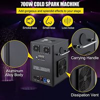 Machine à étincelles froides de haute qualité 750W pour événements intérieurs et extérieurs, machine à fontaine de feux d'artifice DMX télécommandée pour mariage et fête
