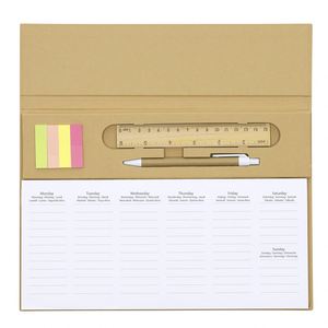 Customized Logo Recycled Cardboard Weekly Planner Notepad <b>Sticky</b> <b>Notes</b> Set New Arrival Office Stationery Paper School - Product Image 5