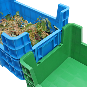 Baki Ternak Serangga Plastik Tumpuk Ukuran Kustom QS 600x400x190mm PP Hitam untuk Budidaya Larva Lalat Tentara Hitam (BSF) - Product Image 4