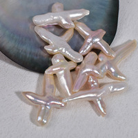 Perles baroques croisées non poreuses, perles d'eau douce naturelles en forme de particules, accessoires d'ornement DIY, perles brutes