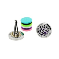 Diffuseur de parfum pour voiture en acier inoxydable, clip de ventilation, aromathérapie, désodorisant, diffuseur d'huiles essentielles avec coussinets en feutre