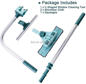 Herramientas de limpieza de ventanas de vidrio de microfibra telescópica profesional tipo U - Product Image 5