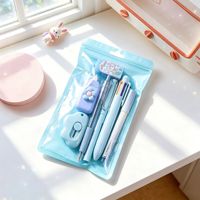 Ensemble cadeau de papeterie 7 pièces couleur macaron avec stylo gel, ruban correcteur, gomme et crayon pour l'école et les études des élèves