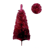 Neuer Hochwertiger Umweltfreundlicher Stehender Rosa Künstlicher Weihnachtsbaum mit LED-Beleuchtung, Batteriebetrieben, für Schaufenster-Dekoration
