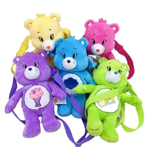 New Plush Toys Carebears Rainbow Bear Doll Love Little Bear Backpack Plush Doll