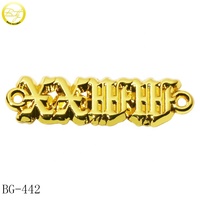 Plaque rectangulaire en alliage de zinc à 2 trous pour étiquettes de marque de chaussures, étiquettes de vêtements, étiquettes d'Abaya, logos et décoration de bikinis