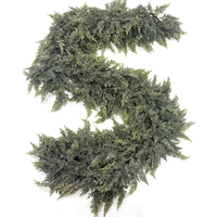 Guirlandes de Noël en cèdre et pin floquées, épaisses et luxuriantes, au toucher réaliste, 1,8 m (6 pieds), pour décorations de Noël et Navidad