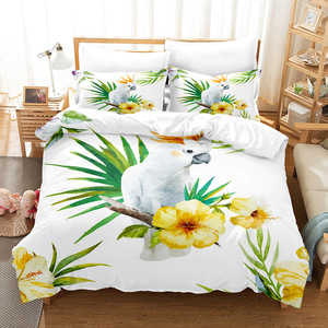 Nhà Máy Nhiệt đới In 3Pcs Bộ Đồ Giường Đặt Máy Có Thể Giặt Gối Tùy Chỉnh Thiết Kế <span class=keywords><strong>3D</strong></span> In Kỹ Thuật Số Polyester Duvet Cover - Product Image 6