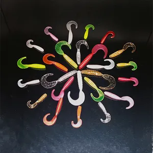 Factory Wholesale 3.5cm 5.5cm 7cm Artificial Grub Worm Fishing Lure Silicone Soft Bait From China Fishing Lure