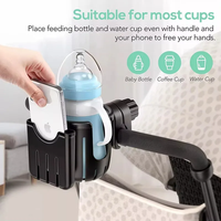 Universel 360 Rotatif Poussette Porte-Gobelet Portable Flexible Bébé Landau Chariot Rack Téléphone Tasse D'eau Bouteille De Lait Accessoires Voyage
