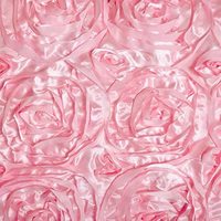 Maßgefertigte Satin 3D-Rosetten-Tischdecke für Hochzeiten, Partys und Zuhause