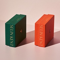 Boîte à bijoux avec Logo personnalisé, emballage de bougies parfumées rouges, bague de luxe